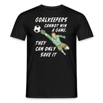 FUßBALL GOALKEEPER - Männer T-Shirt - Schwarz - Vorne - AI Model Male 178 light (178cm)