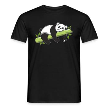 PANDA OURS - T-shirt homme - noir - Devant - AI Model Male 178 light (178cm)