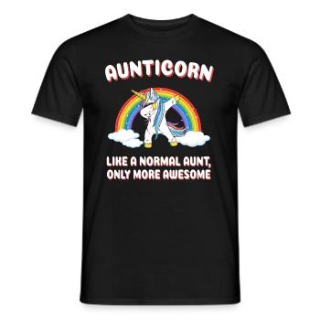 Aunticorn comme une tante Seulement plus - T-shirt homme - noir - Devant - AI Model Male 178 light (178cm)