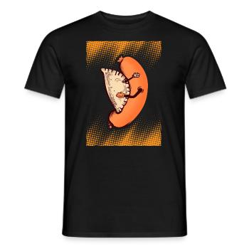 Pierogi KIELBASA Viande charcuterie raviolis - T-shirt homme - noir - Devant - AI Model Male 178 light (178cm)