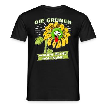 DIE GRÜNEN WAREN MEINE HOFFNUNG. - Männer T-Shirt - Schwarz - Vorne - AI Model Male 178 light (178cm)