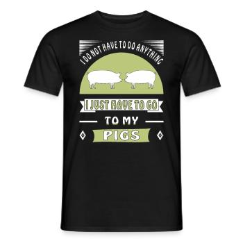 PORC - T-shirt homme - noir - Devant - AI Model Male 178 light (178cm)