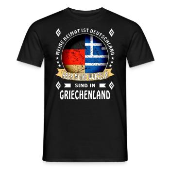 Heimat Deutschland Wurzeln - Männer T-Shirt - Schwarz - Vorne - AI Model Male 178 light (178cm)