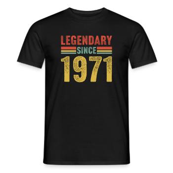 Legendary since 1971 - Men's T-Shirt - black - Front - AI Model Male 178 light (178cm)
