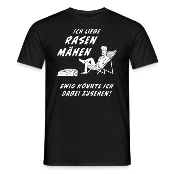 RASENROBOTER RASEN MÄHEN - Männer T-Shirt - Schwarz - Vorne - AI Model Male 178 light (178cm)