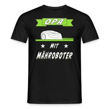 RASENROBOTER RASEN MÄHEN - Männer T-Shirt - Schwarz - Vorne - AI Model Male 178 light (178cm)