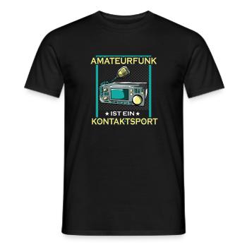 Amateurfunk Funk Funken Funker Senden - Männer T-Shirt - Schwarz - Vorne - AI Model Male 178 light (178cm)