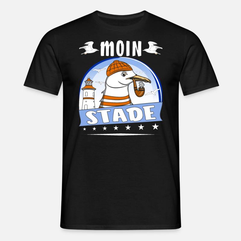 MÖWE MOIN STADE - Männer T-Shirt - Schwarz