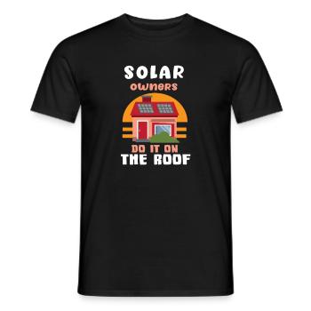 Solaire photovoltaïque solaire électricité - T-shirt homme - noir - Devant - AI Model Male 178 light (178cm)
