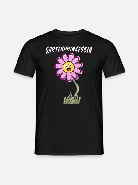 BLUME GARTENPRINZESSIN - Männer T-Shirt - Schwarz