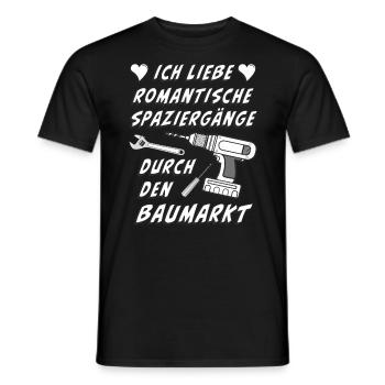 ROMANTISCHE SPAZIERGÄNGE - Männer T-Shirt - Schwarz - Vorne - AI Model Male 178 light (178cm)