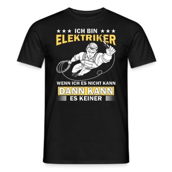 MANN ICH BIN ELEKTRIKER - Männer T-Shirt - Schwarz - Vorne - AI Model Male 178 light (178cm)