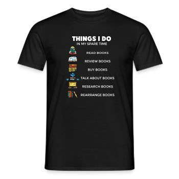 Books Reading Book Bookworm Bookworm - Men's T-Shirt - black - Front - AI Model Male 178 light (178cm)