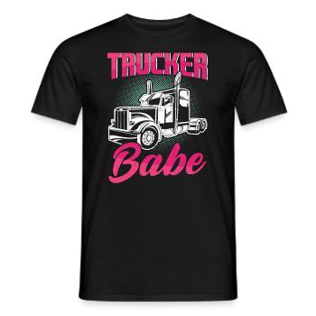 Trucker Babe Weiblicher Lkw-Fahrer Frau Trucker - Männer T-Shirt - Schwarz - Vorne - AI Model Male 178 light (178cm)