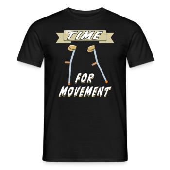 KRÜCKEN TIME FOR MOVEMENT - Männer T-Shirt - Schwarz - Vorne - AI Model Male 178 light (178cm)