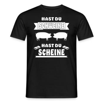 SCHWEINE - Männer T-Shirt - Schwarz - Vorne - AI Model Male 178 light (178cm)