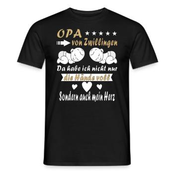 OPA VON ZWILLINGEN - Männer T-Shirt - Schwarz - Vorne - AI Model Male 178 light (178cm)