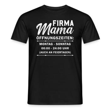Firma Mama Muttertag Beste Mama - Männer T-Shirt - Schwarz - Vorne - AI Model Male 178 light (178cm)