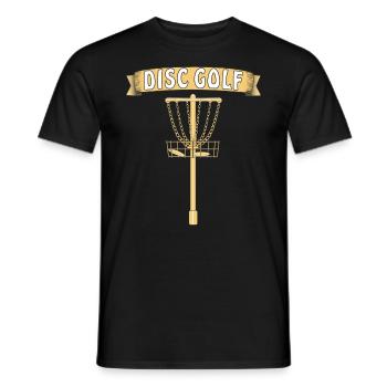 DISC GOLF - Männer T-Shirt - Schwarz - Vorne - AI Model Male 178 light (178cm)