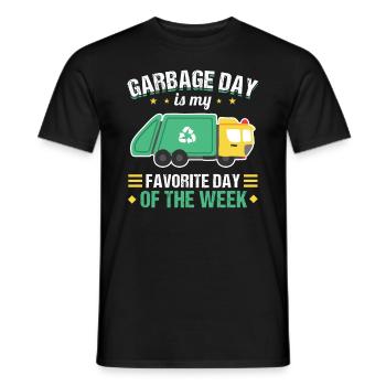 Garbage Day is my favorite day garbage truck - Männer T-Shirt - Schwarz - Vorne - AI Model Male 178 light (178cm)