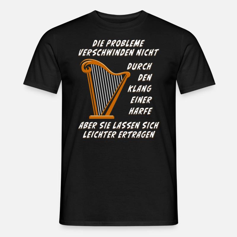 DURCH DEN KLANG EINER HARFE - Männer T-Shirt - Schwarz