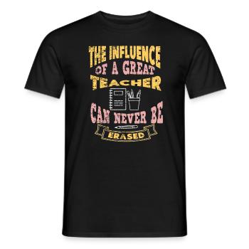 Lehrer Einfluss Lehramt Schule Schullehrer - Männer T-Shirt - Schwarz - Vorne - AI Model Male 178 light (178cm)