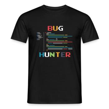 Bugs Bug Gamer Game Zocker Spielfehler - Männer T-Shirt - Schwarz - Vorne - AI Model Male 178 light (178cm)