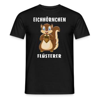 EICHHÖRNCHEN FLÜSTERER - Männer T-Shirt - Schwarz - Vorne - AI Model Male 178 light (178cm)