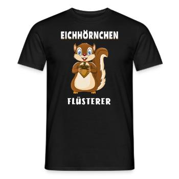 EICHHÖRNCHEN FLÜSTERER - Männer T-Shirt - Schwarz - Vorne - AI Model Male 178 light (178cm)