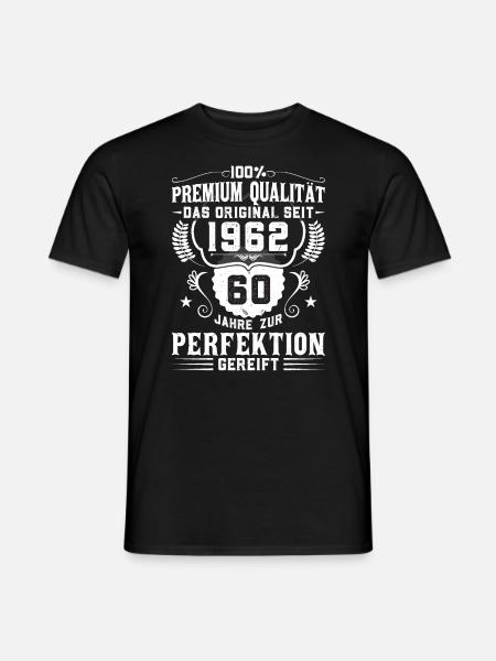 60. Geburtstag Mann Frau 60 Jahre Geburtsjahr 1962 - Männer T-Shirt - Schwarz