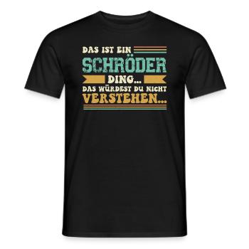 Familienname Schröder - für Familie Schröder - Männer T-Shirt - Schwarz - Vorne - AI Model Male 178 light (178cm)