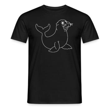 Seal Manatee Sweet Seal - Men's T-Shirt - black - Front - AI Model Male 178 light (178cm)