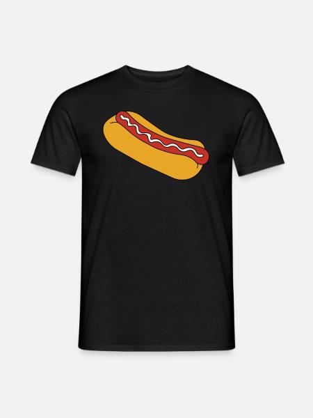 Hot Dog Fast Food Sausage Rolls - Men's T-Shirt - black