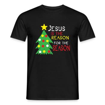 Jésus Noël Christ Église Croyant Foi - T-shirt homme - noir - Devant - AI Model Male 178 light (178cm)