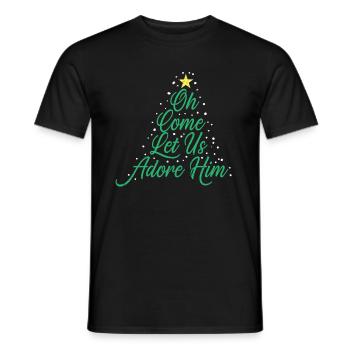 Jésus Noël Christ Église Croyant Foi - T-shirt homme - noir - Devant - AI Model Male 178 light (178cm)