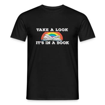 Livres Lire Livre Roman Crime Bibliothèque Auteur - T-shirt homme - noir - Devant - AI Model Male 178 light (178cm)