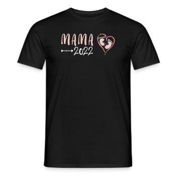 Mama 2022 werdende Mutter 2022 Schwanger - Männer T-Shirt - Schwarz - Vorne - AI Model Male 178 light (178cm)