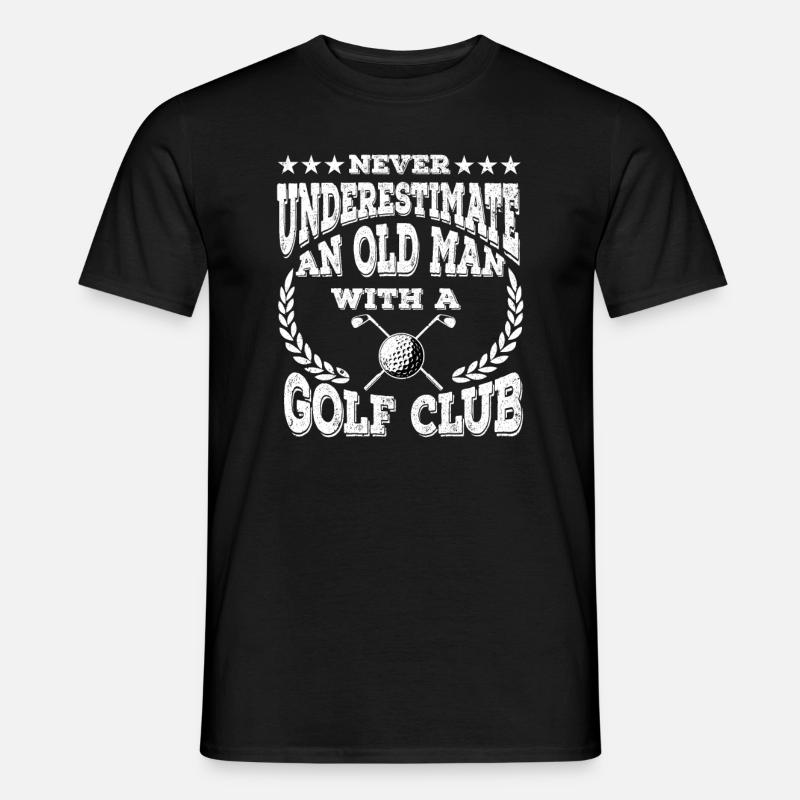 Golf Golfer Golfschläger Golfball Golfplatz - Männer T-Shirt - Schwarz