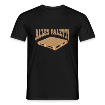 Lager Lagerarbeiter Lagerist Palette Alles Paletti - Männer T-Shirt - Schwarz - Vorne - AI Model Male 178 light (178cm)
