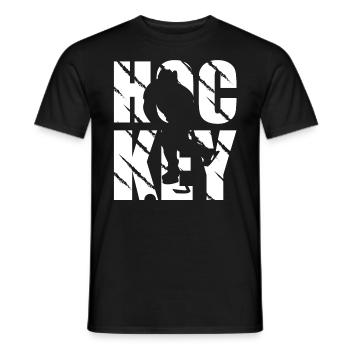 Hockey Design Ice Hockey Und Hockey - Männer T-Shirt - Schwarz - Vorne - AI Model Male 178 light (178cm)