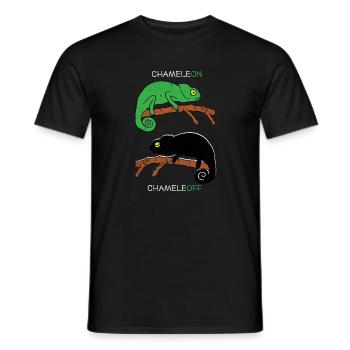 Chameleon Lizard Lizard Reptiles Terraurium - Men's T-Shirt - black - Front - AI Model Male 178 light (178cm)