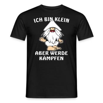 ICH BIN KLEIN ABER WERDE KÄMPFEN - Männer T-Shirt - Schwarz - Vorne - AI Model Male 178 light (178cm)