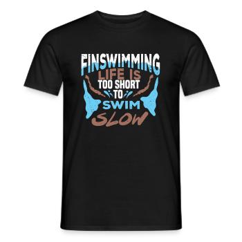 Nageoires Natation Natation Sports nautiques - T-shirt homme - noir - Devant - AI Model Male 178 light (178cm)