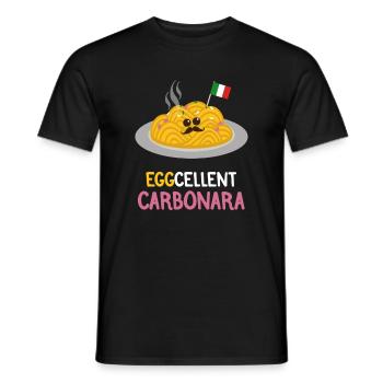 Spaghetti Carbonara | | italien Cadeau - T-shirt homme - noir - Devant - AI Model Male 178 light (178cm)