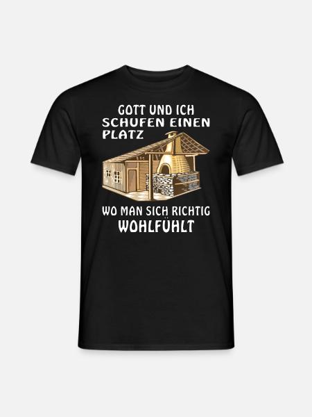 GARTENHAUS GOTT UND ICH - Männer T-Shirt - Schwarz