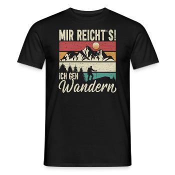 Mir Reichts Ich Geh Wandern - lustig Wander Spruch - Männer T-Shirt - Schwarz - Vorne - AI Model Male 178 light (178cm)
