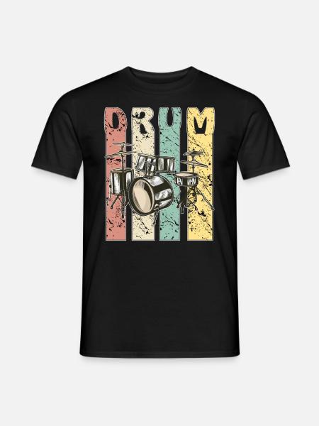 DRUM - Männer T-Shirt - Schwarz