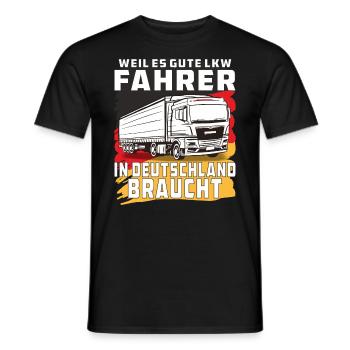 GUTE LKW FAHRER IN DEUTSCHLAND - Männer T-Shirt - Schwarz - Vorne - AI Model Male 178 light (178cm)