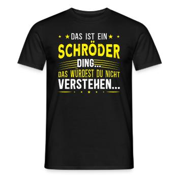 Familienname Schröder - für Familie Schröder - Männer T-Shirt - Schwarz - Vorne - AI Model Male 178 light (178cm)