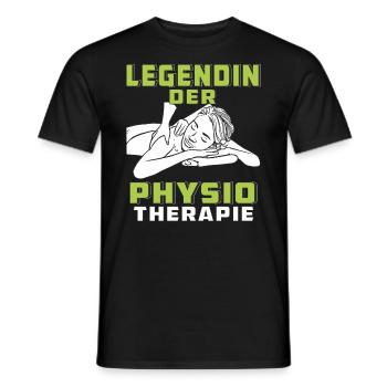 LEGENDIN DER PHYSIOTHERAPIE - Männer T-Shirt - Schwarz - Vorne - AI Model Male 178 light (178cm)